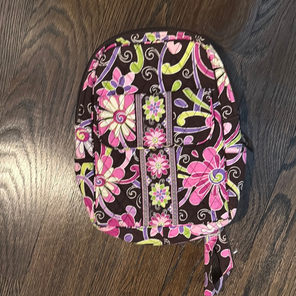 Vera Bradley Floral Backpack - Pink, Green, Black